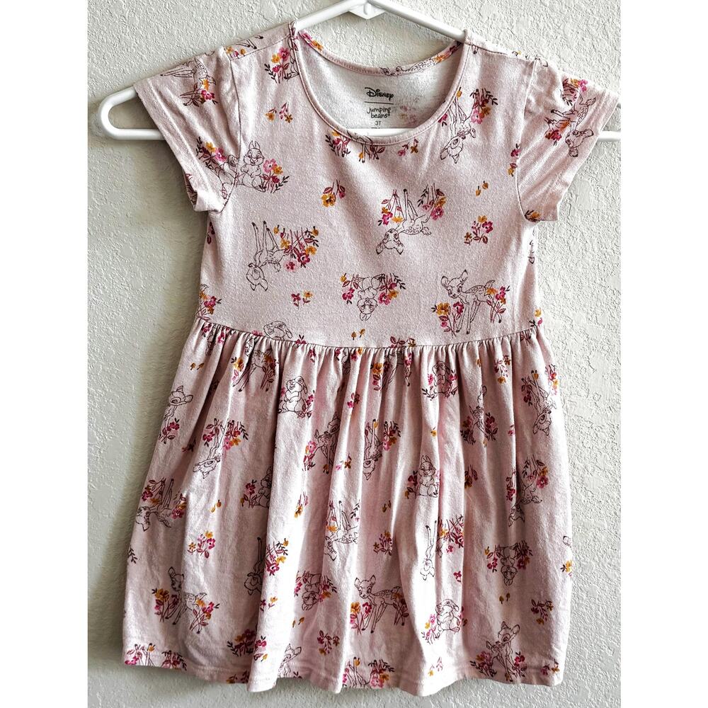 DISNEY Jumping Bean 3T Bambi and Thumper Pink Dress